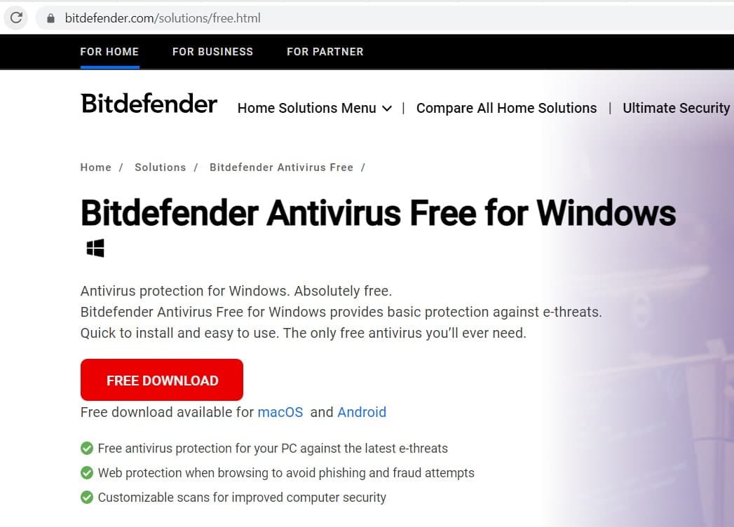 Bitdefender Antivirus Free