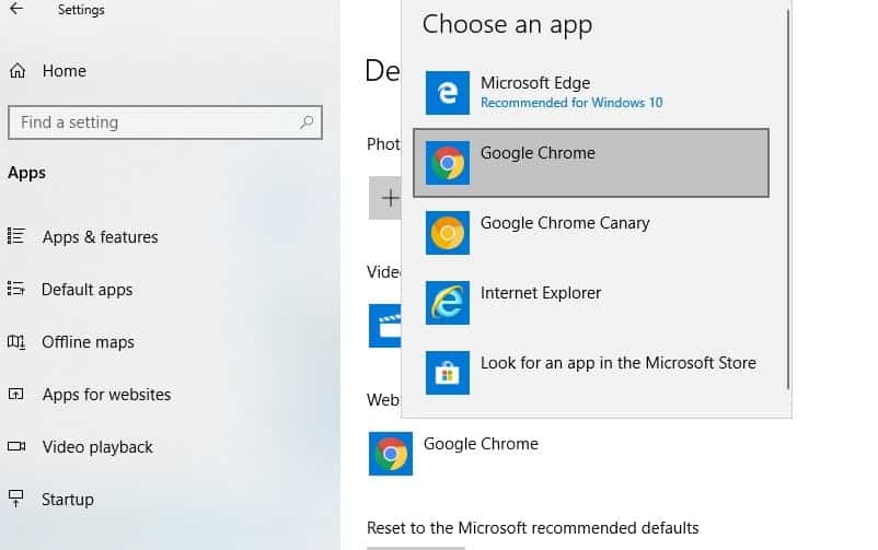 Change windows 10 search to google