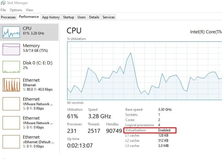 Check CPU virtualization