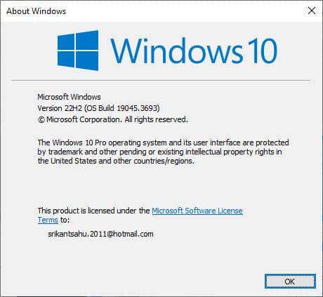 Check Windows 10 version