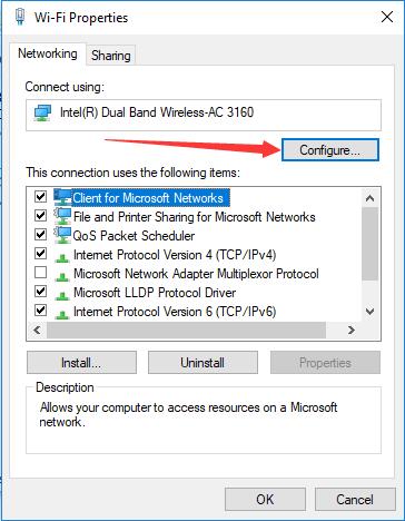 configure wifi properties