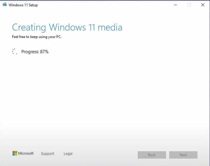 Creating windows 11 media