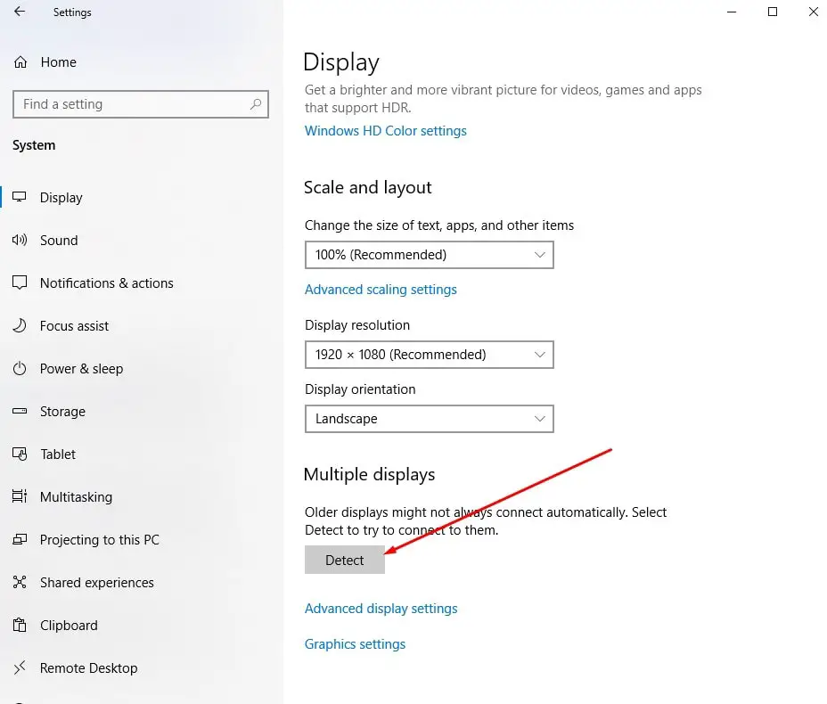 Detect Multiple display