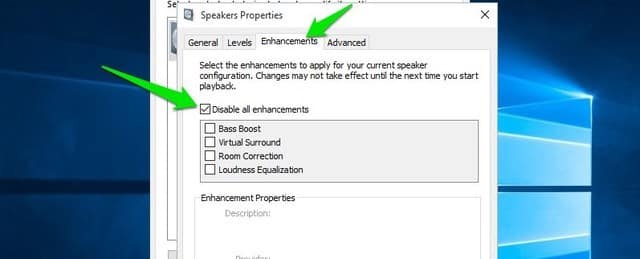 Disable Enhancements