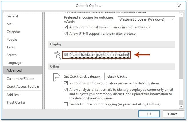 Disable Hardware Graphic Acceleration