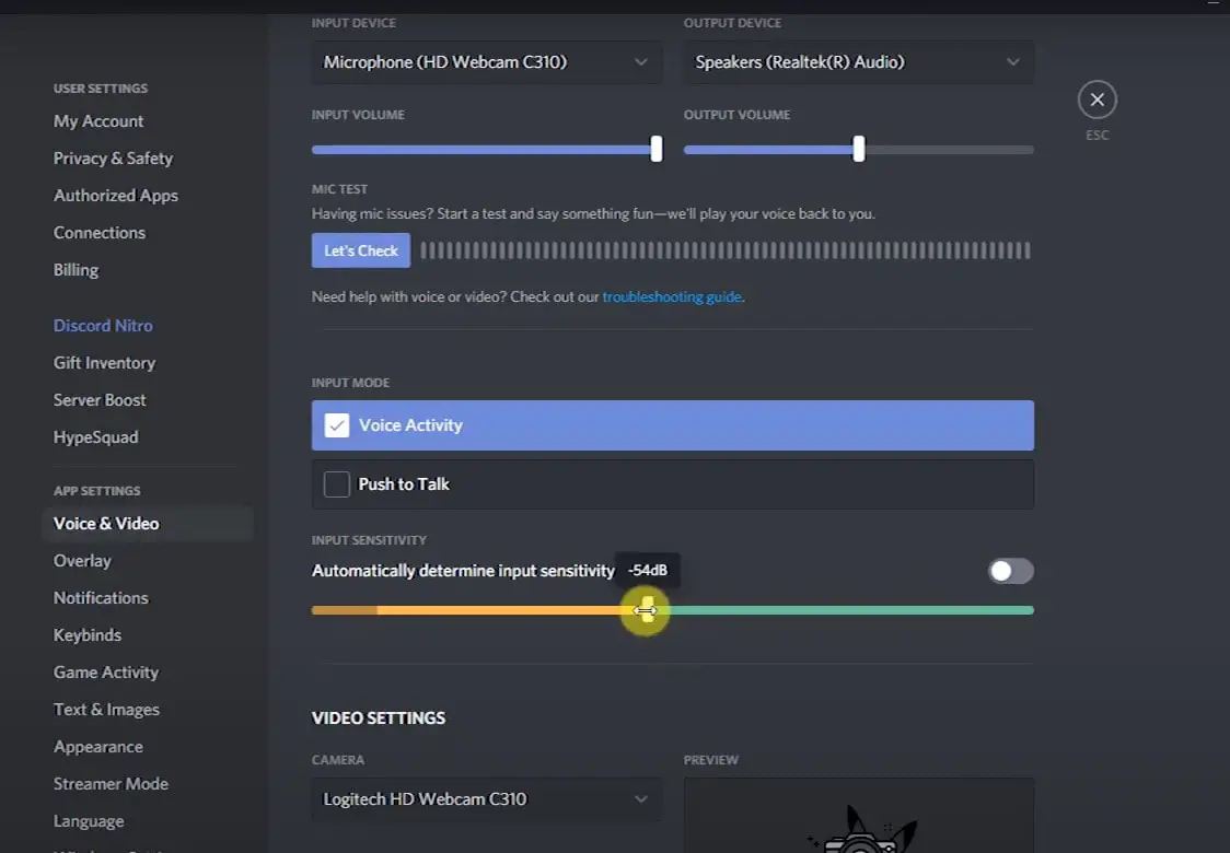 Discord Input Sensitivity