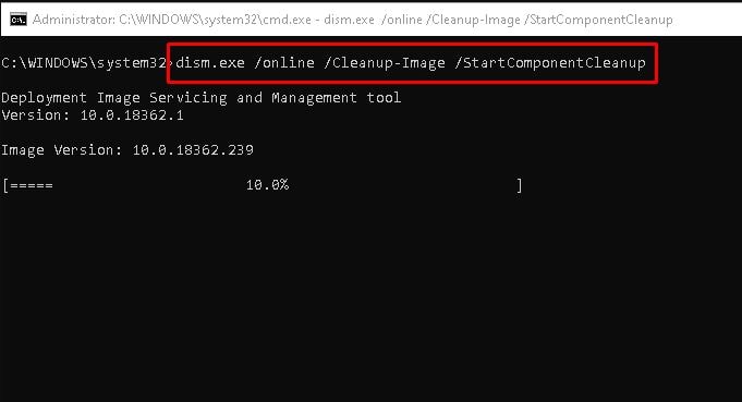 DISM StartComponentCleanup