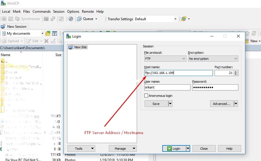 Download and Upload files, Folders On FTP server