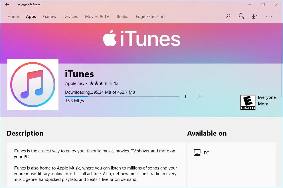 Download iTunes app