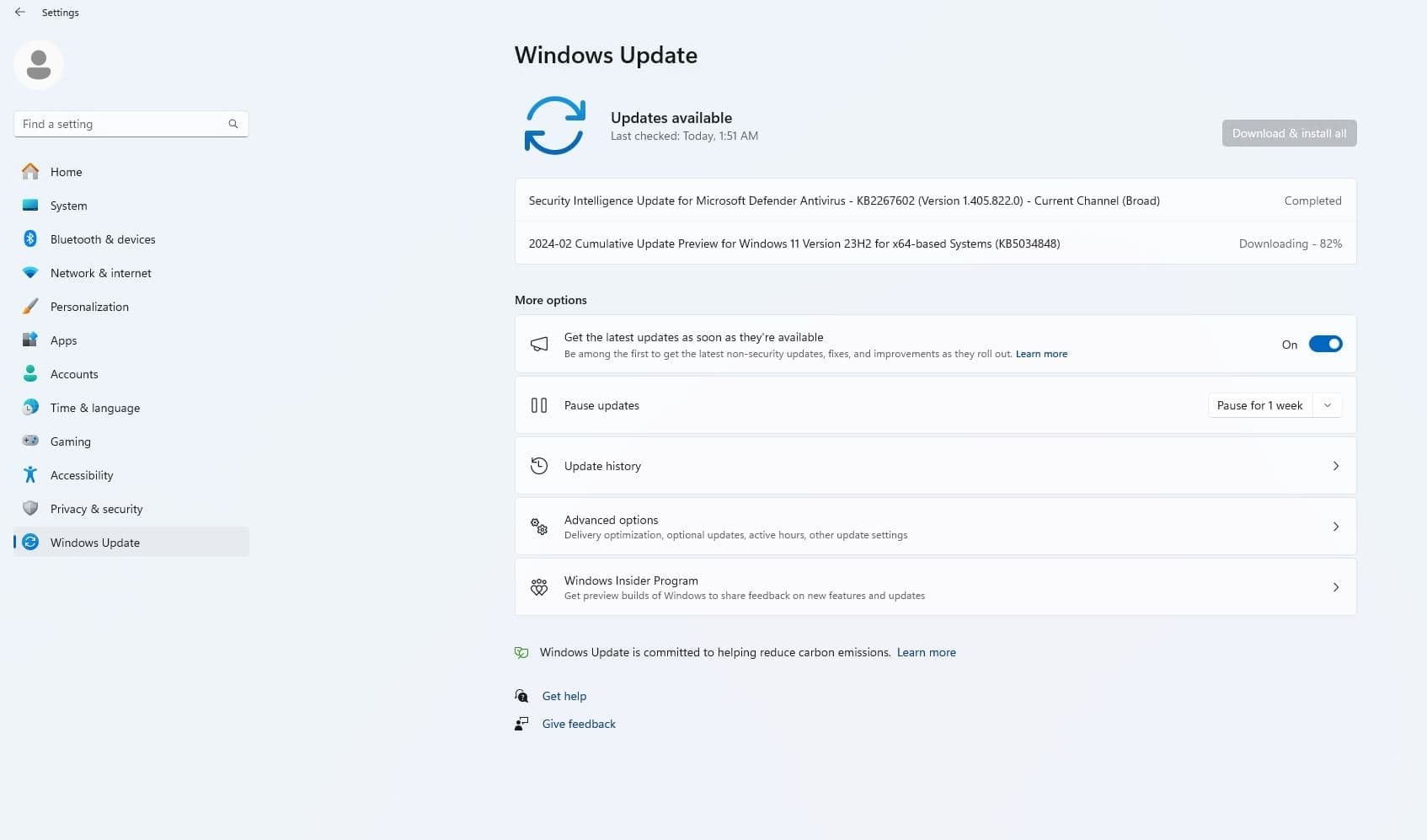 Download Windows 11 update