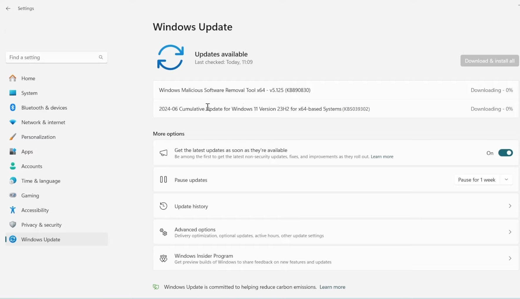 Download Windows 11 update