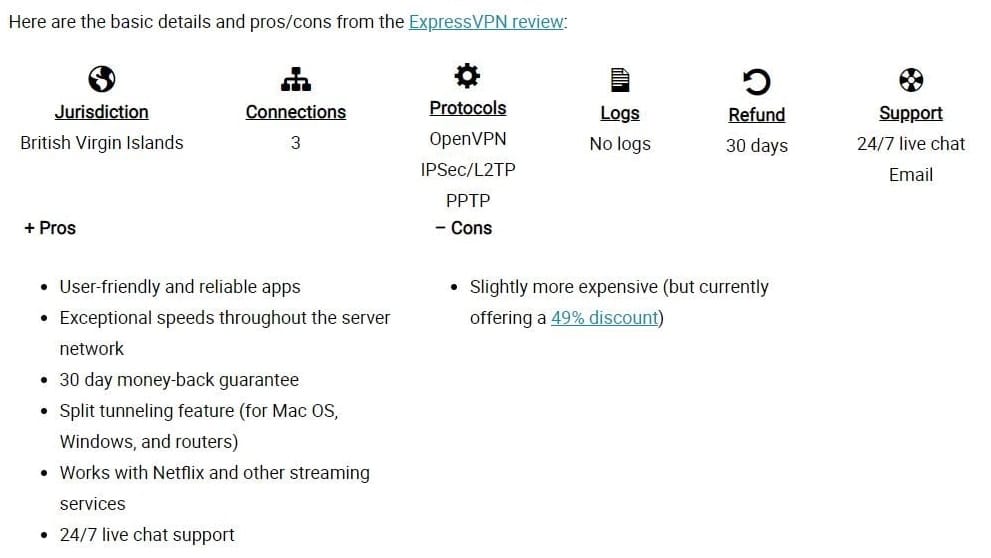 ExpressVPN pro and cons