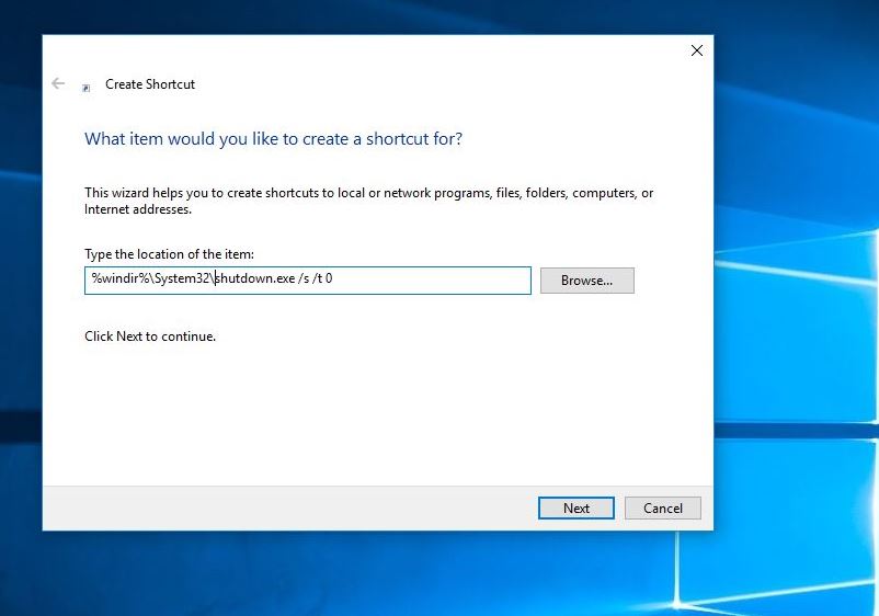 Faster shutdown windows 10