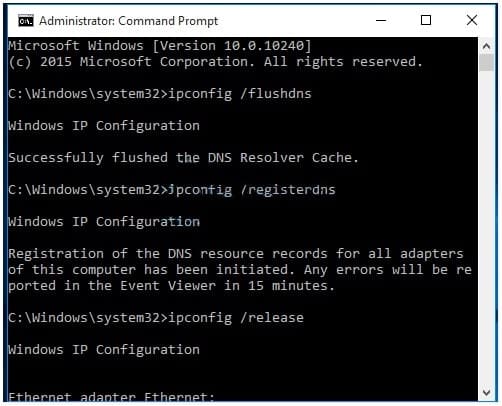 Flush DNS cache