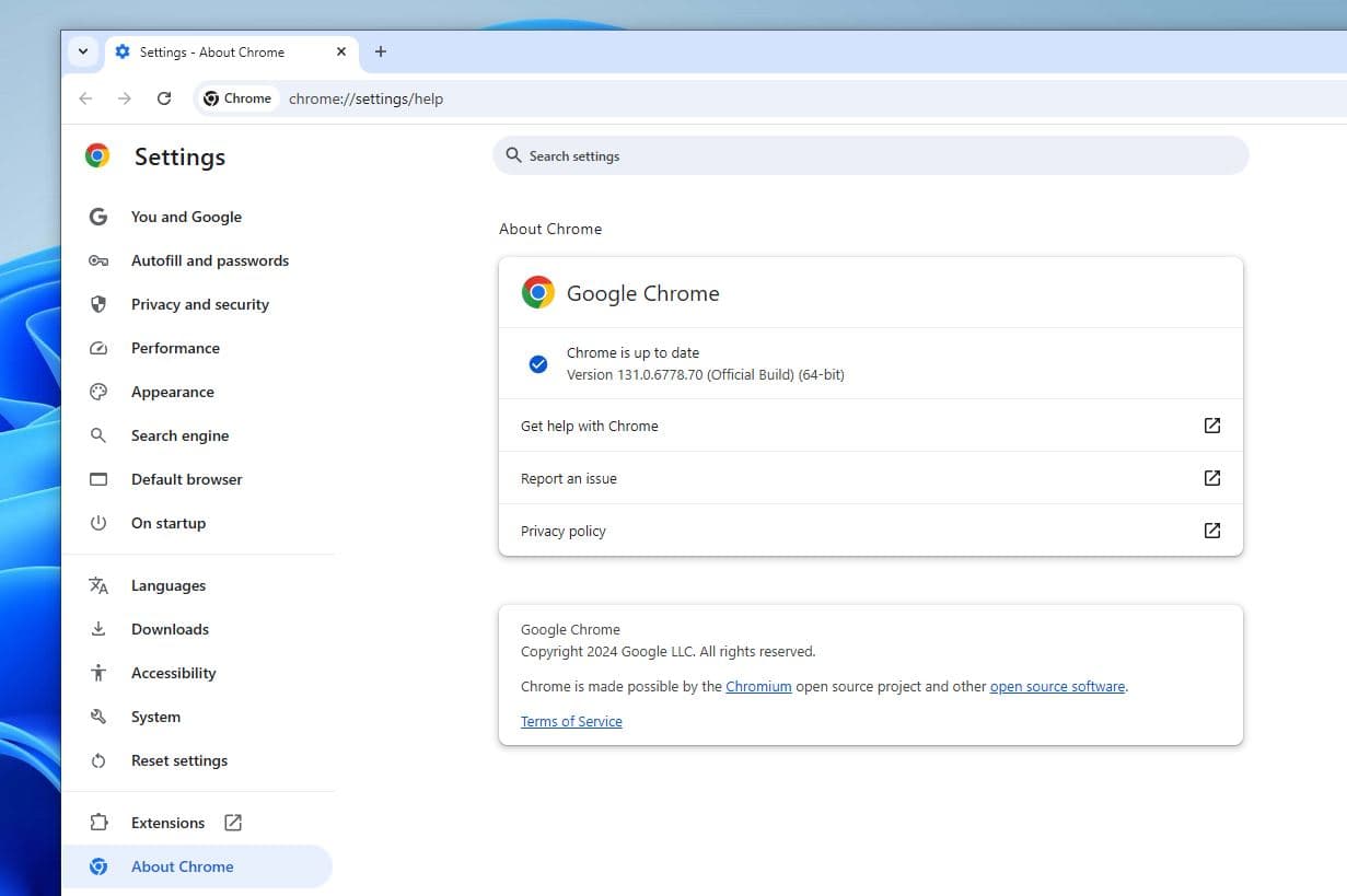 Google Chrome 131 download