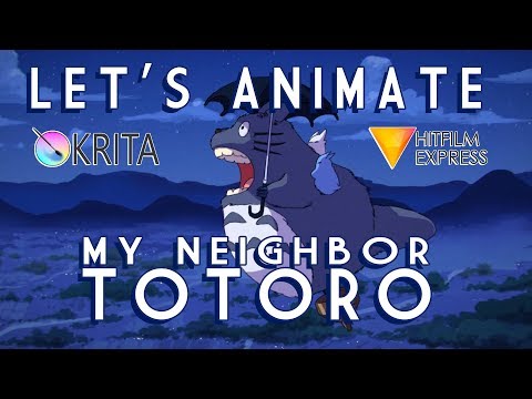 Let's Animate My Neighbor Totoro in Krita ✍️ 🐾 🍃 🌳