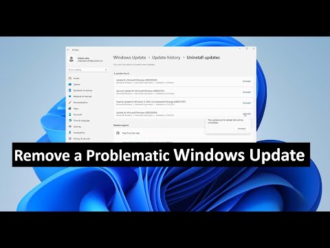 How to uninstall windows update (Windows 11 KB5034204)