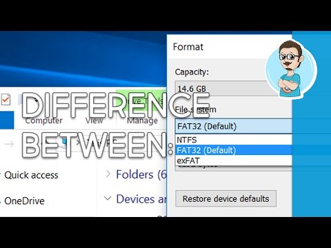 Difference Between FAT32, exFAT and NTFS