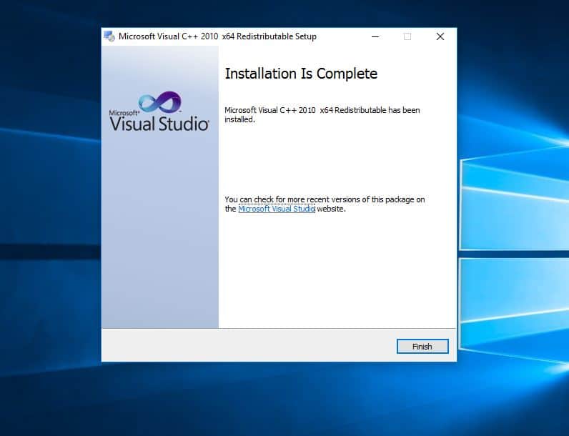 install visual c ++ 2010