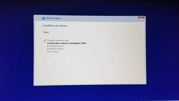 Installing Windows 10