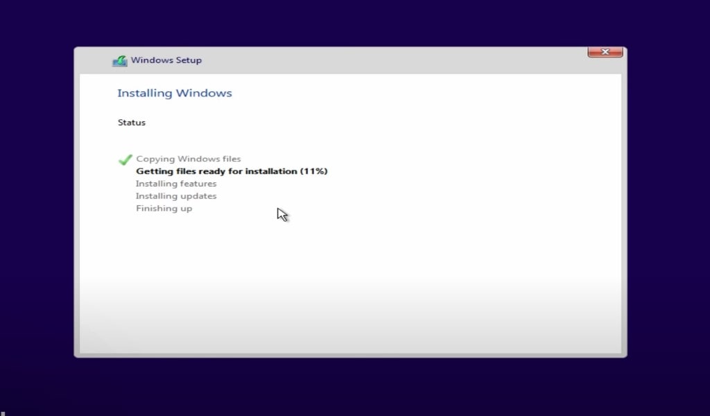 Installing windows 11