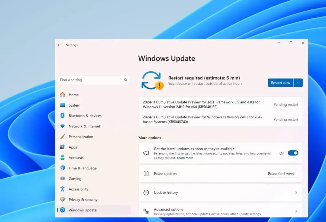 KB5046740 update for Windows 11