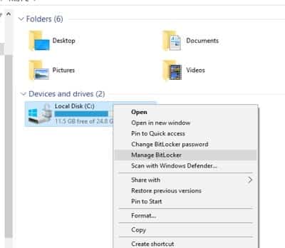 manage bitlocker