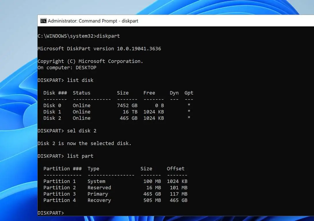 Manually resize your partition