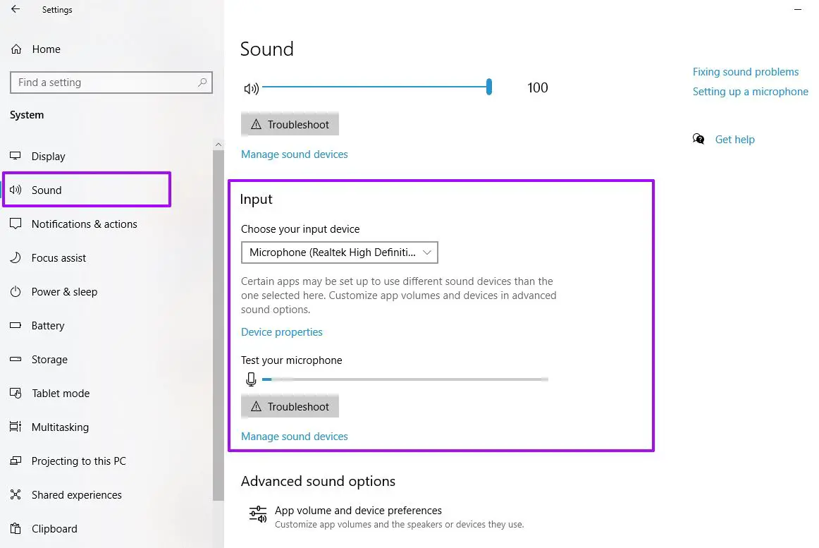 microphone troubleshooter