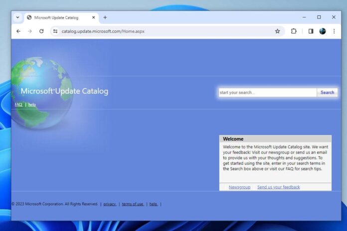 Microsoft Update Catalog