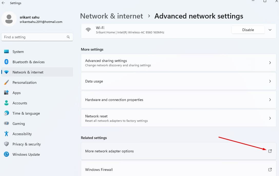 More Network adapter options