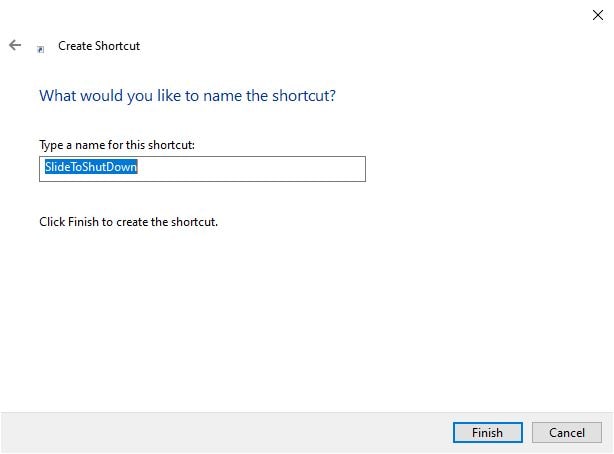 Name the shortcut