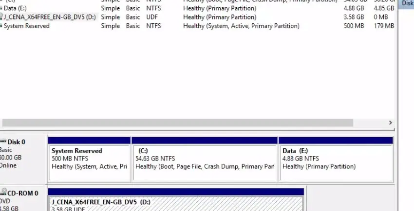 new partition created