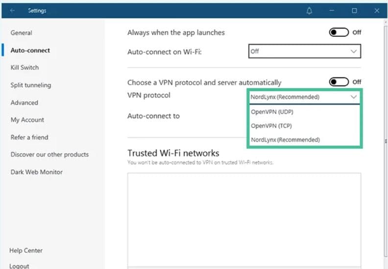 NordVPN protocol