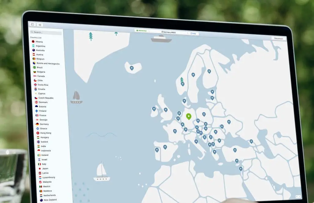 NordVPN server location