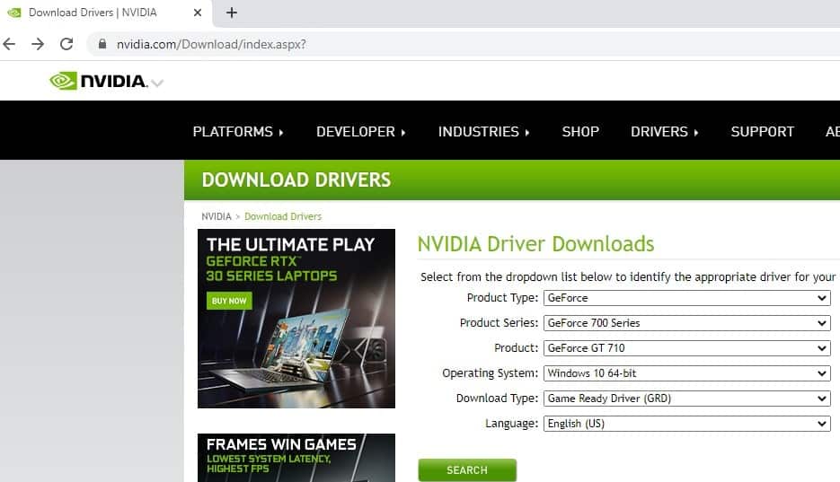 NVIDIA graphics driver