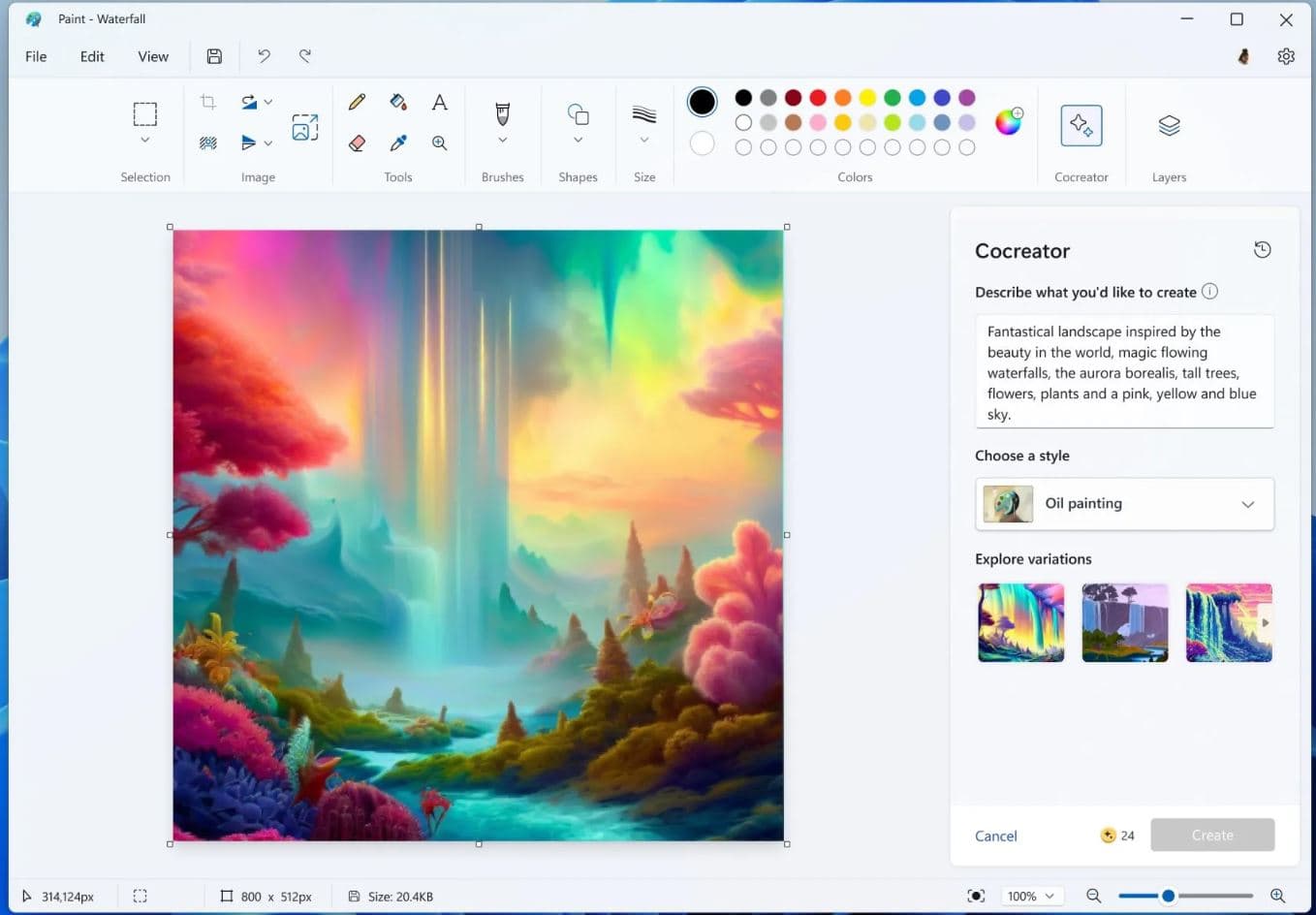 Paint app update on windows 11