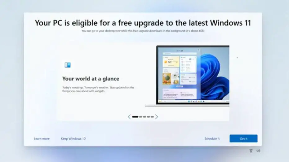 PC eligible for windows 11 free upgrade