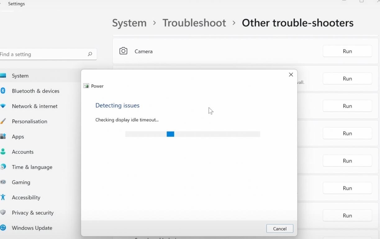 power troubleshooter windows 11