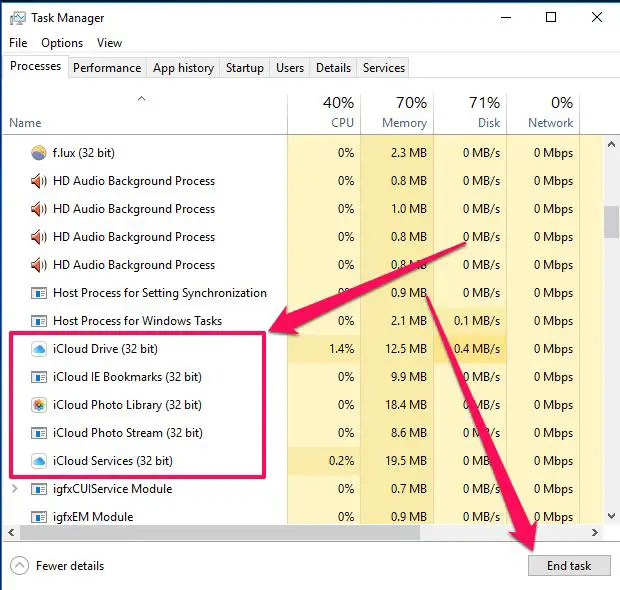 Restart iCloud Processes