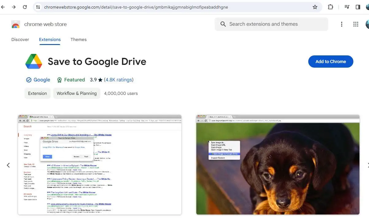 Save to Google Drive