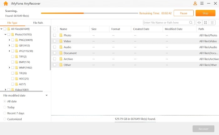 scan files with anyrecover