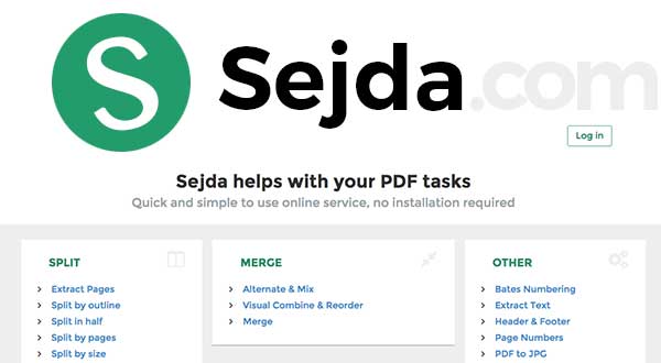 Sejda PDF Editor