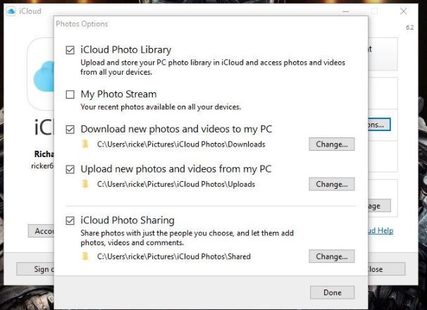 Setup iCloud sync images with your other devices