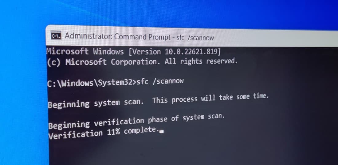 SFC scan windows 11