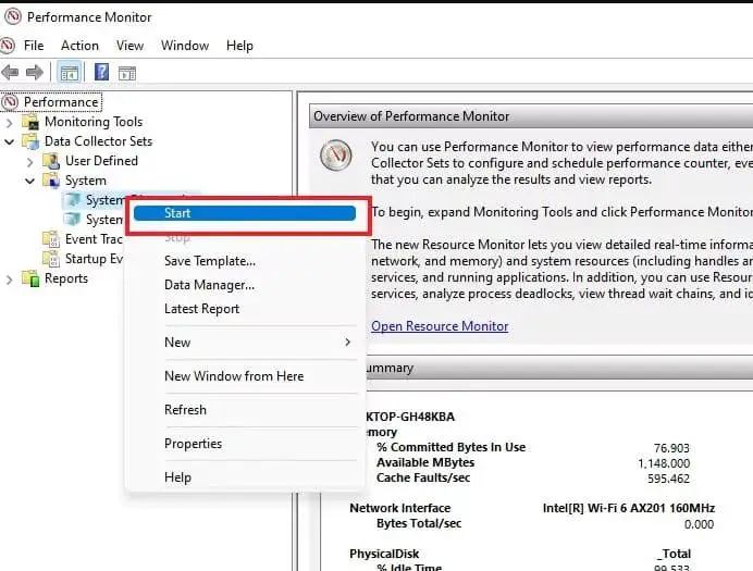 Start System Diagnostics