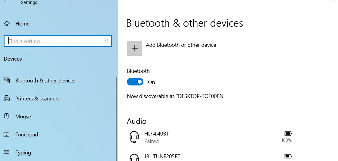 turn on Bluetooth