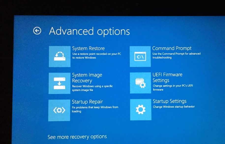 UEFI firmware settings