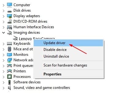 update camera driver