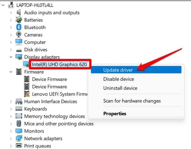 Update graphics driver windows 11